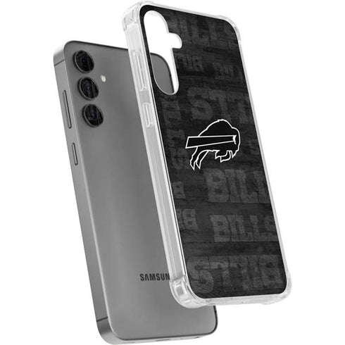 NFL Buffalo Bills Black & White Galaxy S24 Plus Clear Case